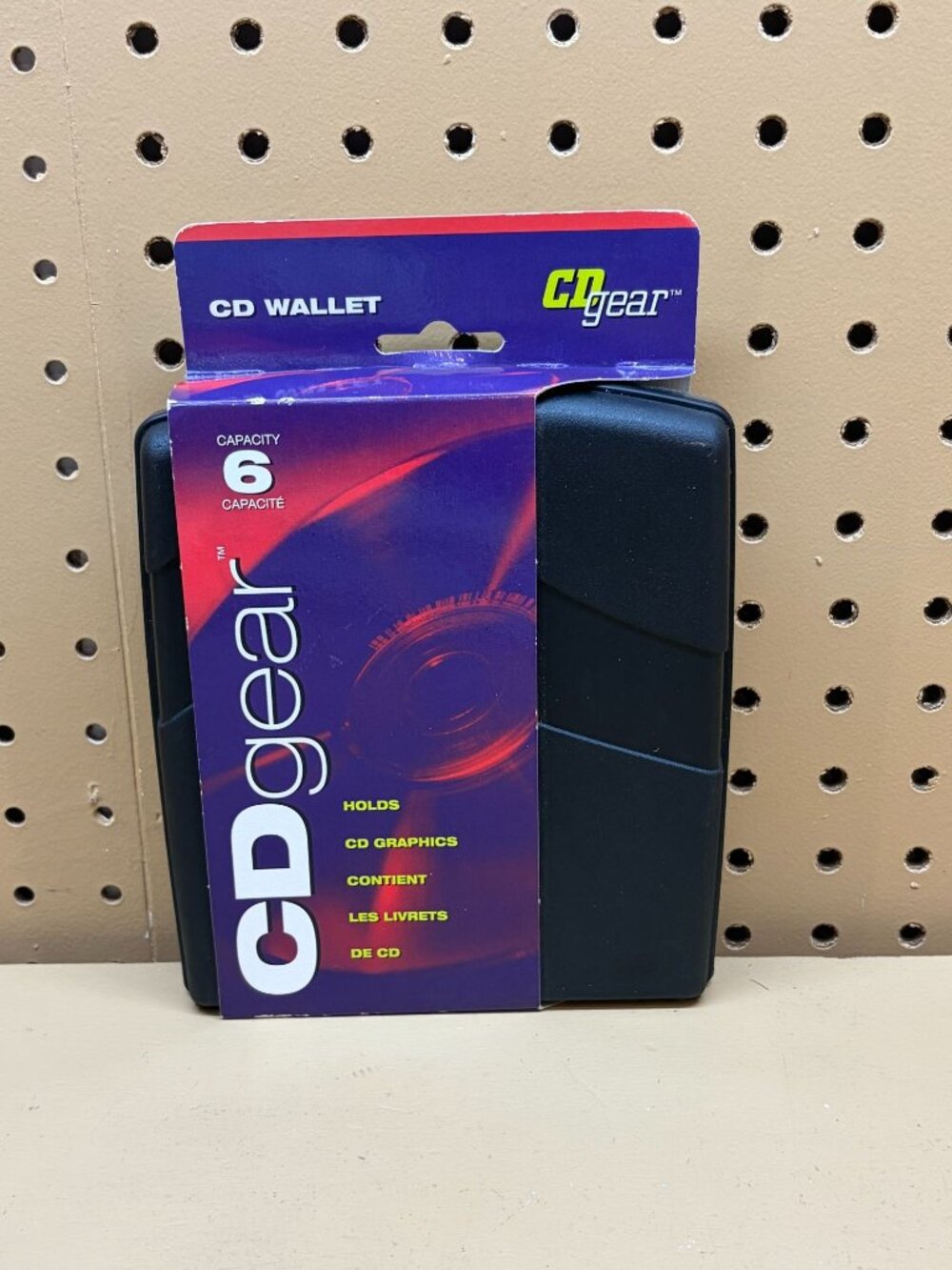 CDGear Black CD Wallet Holds 6 CDs Storage Compact Lightweight Durable Design